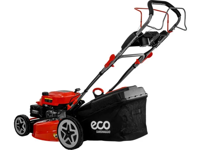 Газонокосилка ECO LG-745 E EC2014-7 — вид сзади и крупный план травосборника