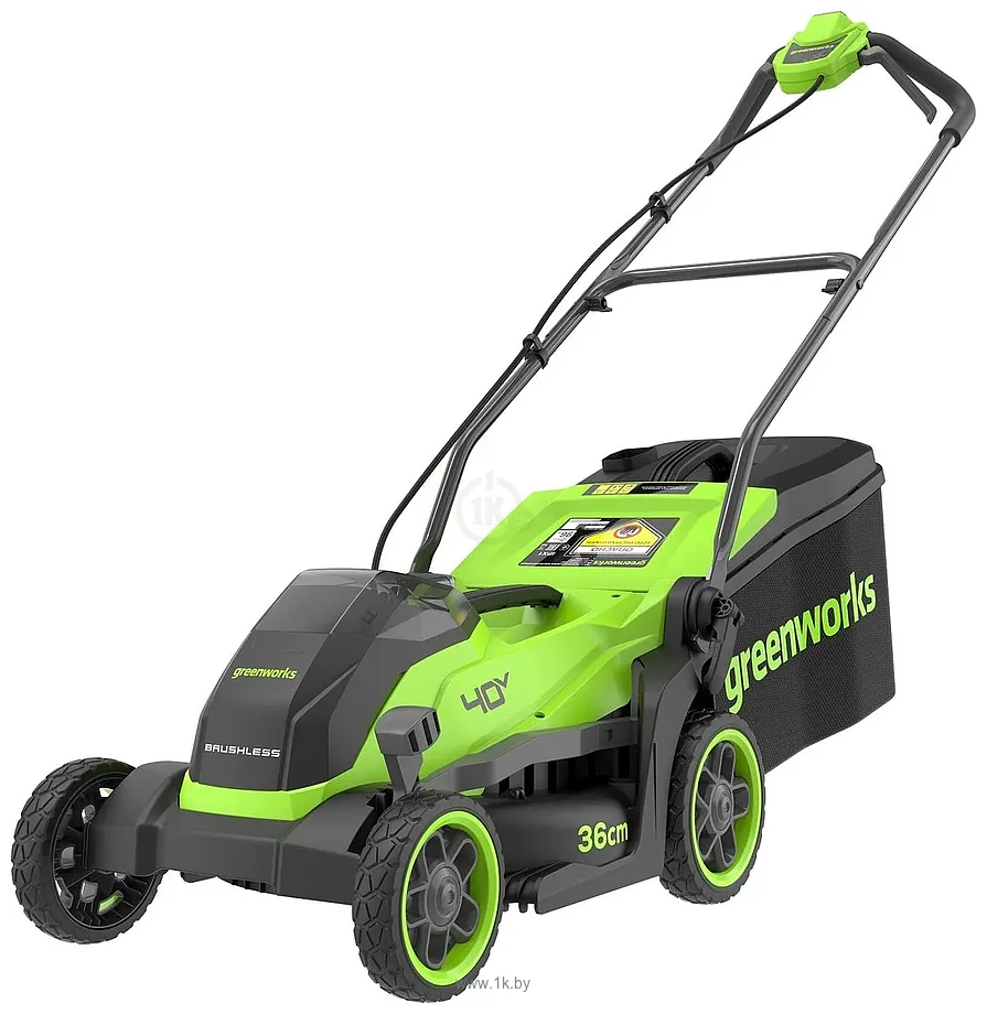 Газонокосилка Greenworks GD40LM361K4 2520807UB с комбинированным травосборником