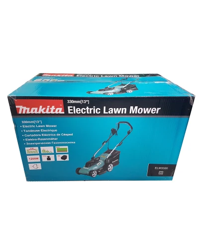 Регулировка высоты скашивания и складная ручка Makita ELM3320