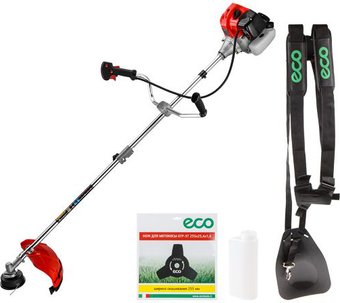 Триммер ECO GTP-250S Power – вид спереди и в работе